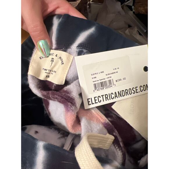 NWT $158 Electric & Rose Vendima Tie Dye Pink Purple Sweatpants Joggers Size XS - Picture 7 of 7